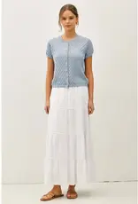 Pointelle Stitch Short Sleeve Cardigan