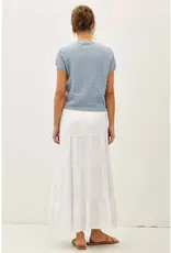 Pointelle Stitch Short Sleeve Cardigan