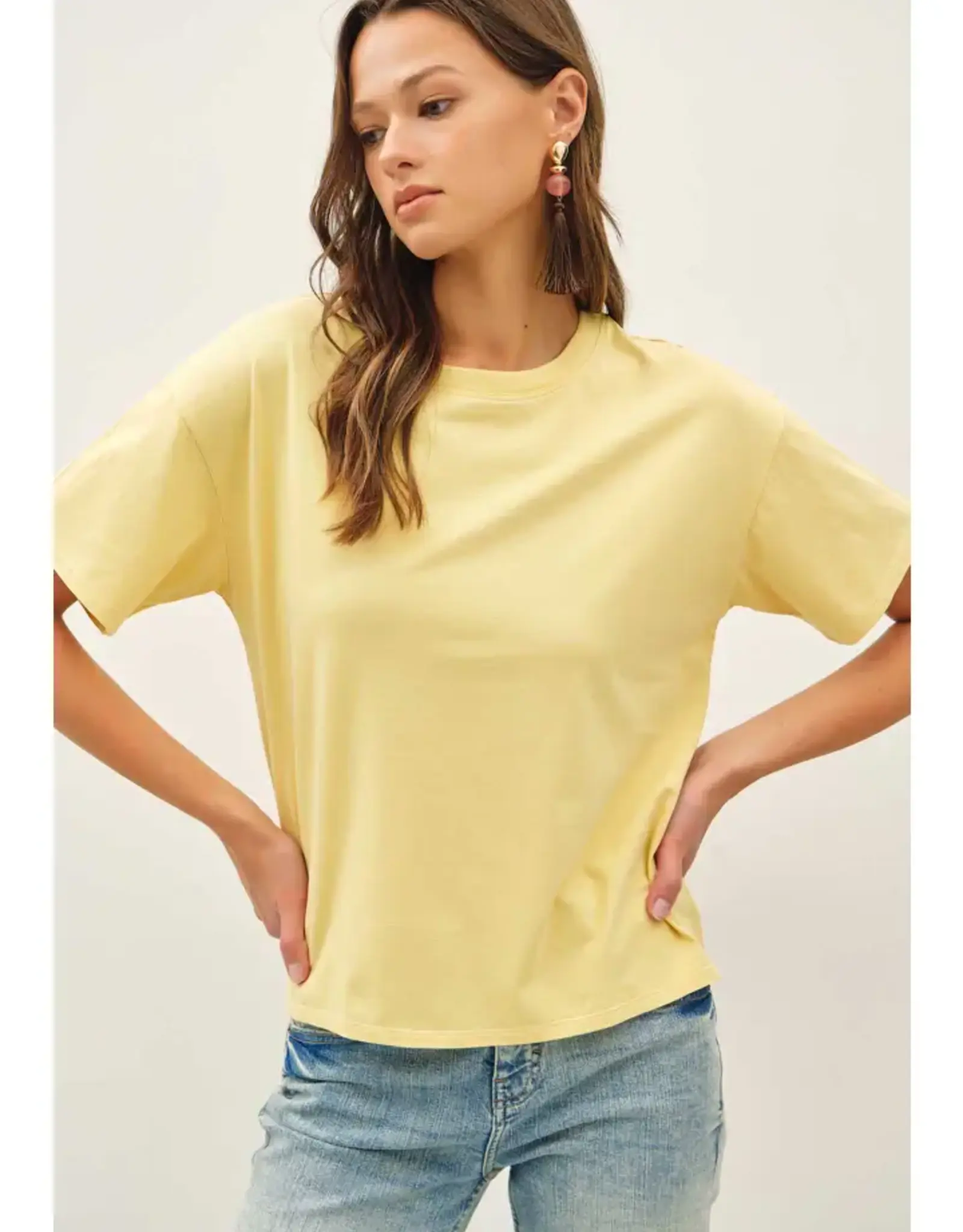 Cotton Jersey Boxy Crop T-Shirt