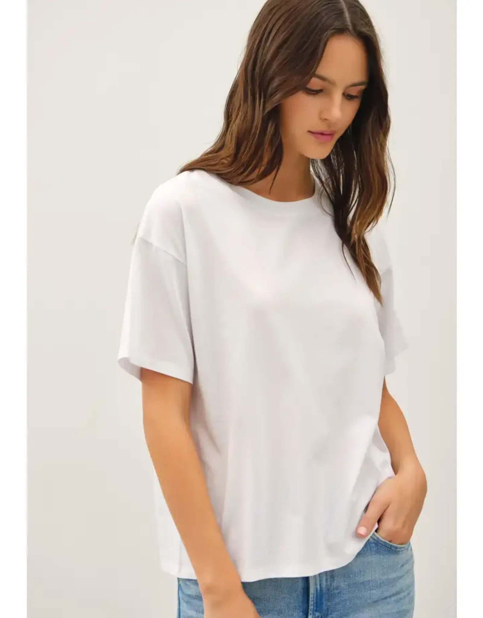 Cotton Jersey Boxy Crop T-Shirt