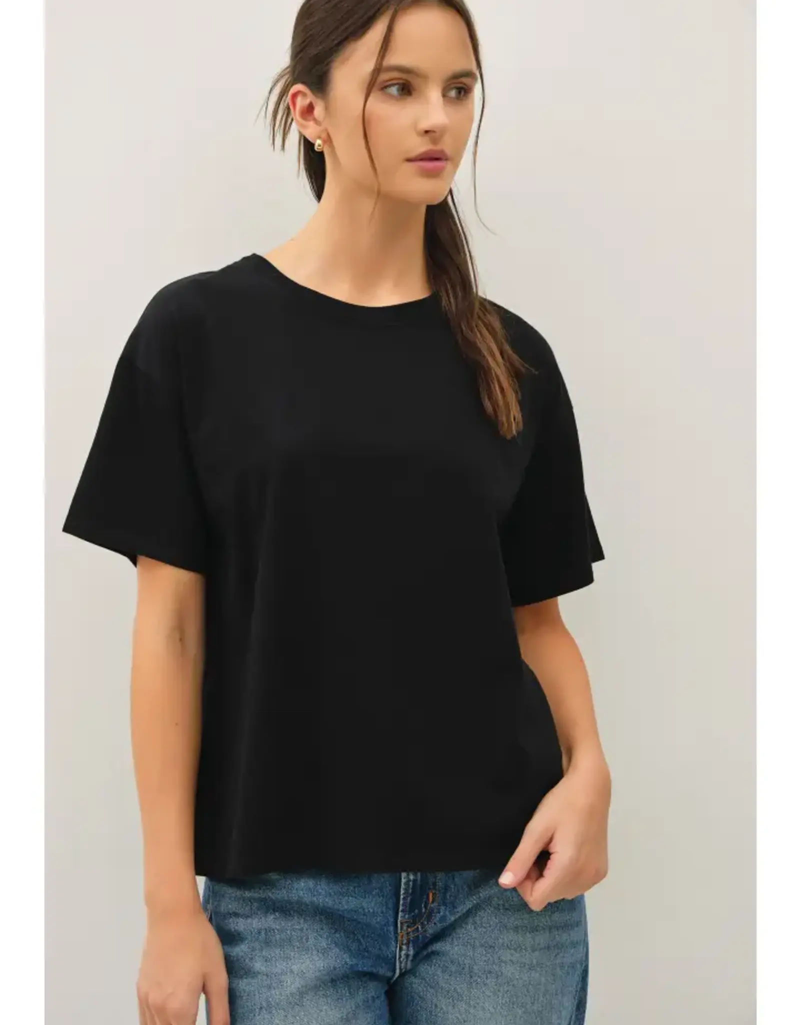 Cotton Jersey Boxy Crop T-Shirt