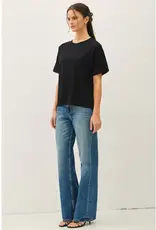 Cotton Jersey Boxy Crop T-Shirt