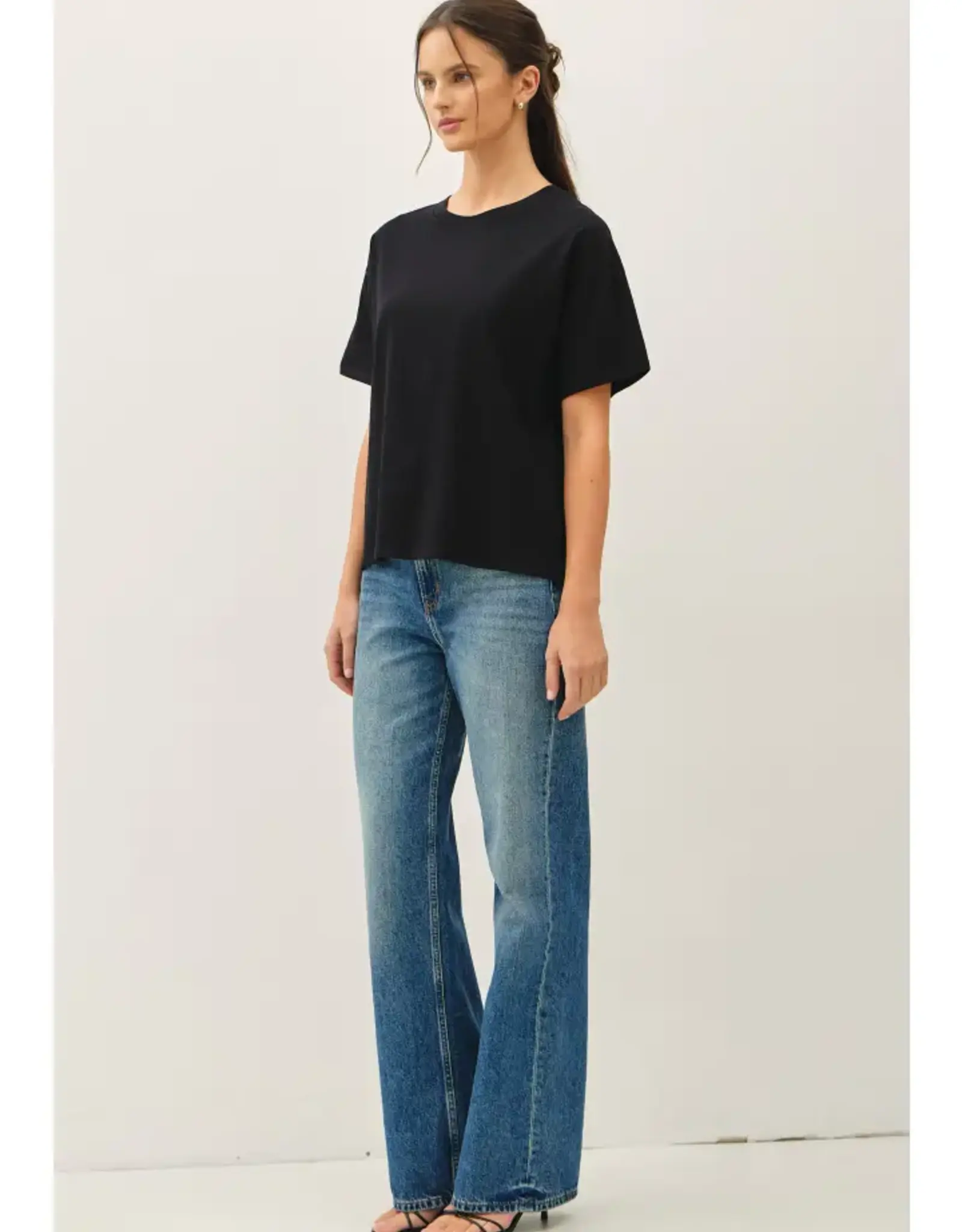 Cotton Jersey Boxy Crop T-Shirt