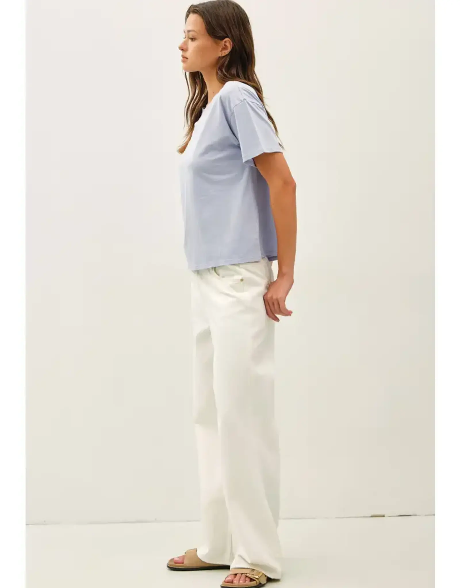 Cotton Jersey Boxy Crop T-Shirt