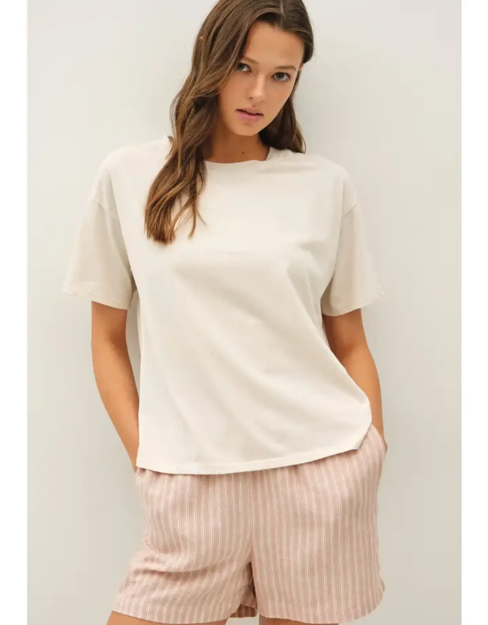 Cotton Jersey Boxy Crop T-Shirt