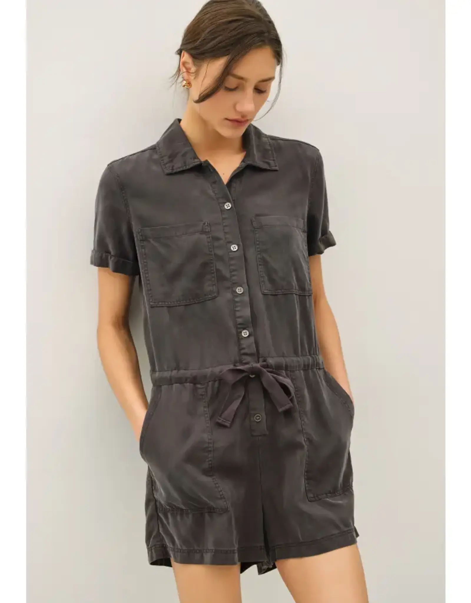 Button Up Tencel Romper