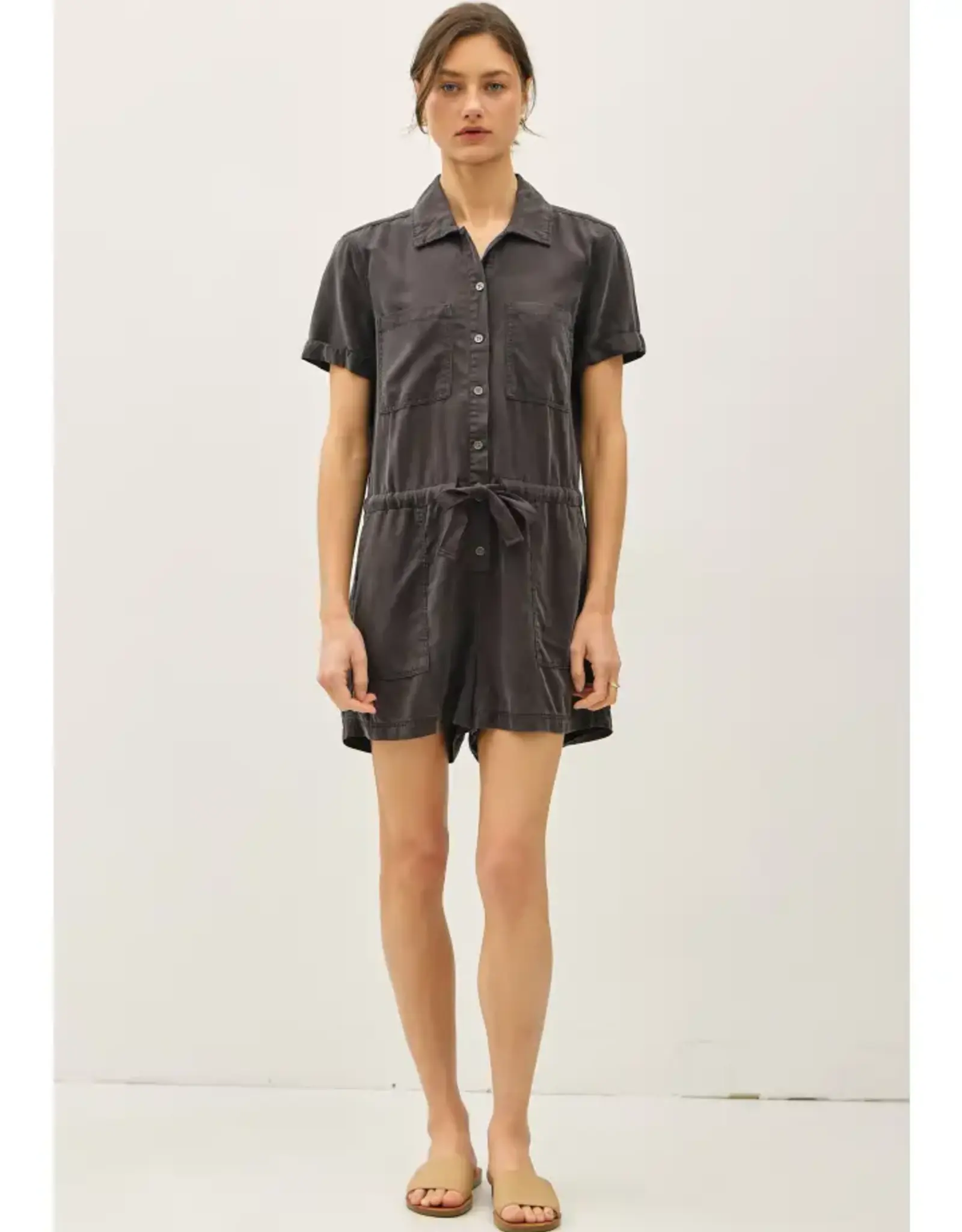 Button Up Tencel Romper