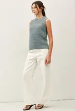 Textured Crochet Sleeveless Sweater