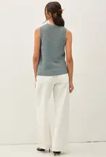 Textured Crochet Sleeveless Sweater