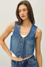 Classic Denim Button Up Vest