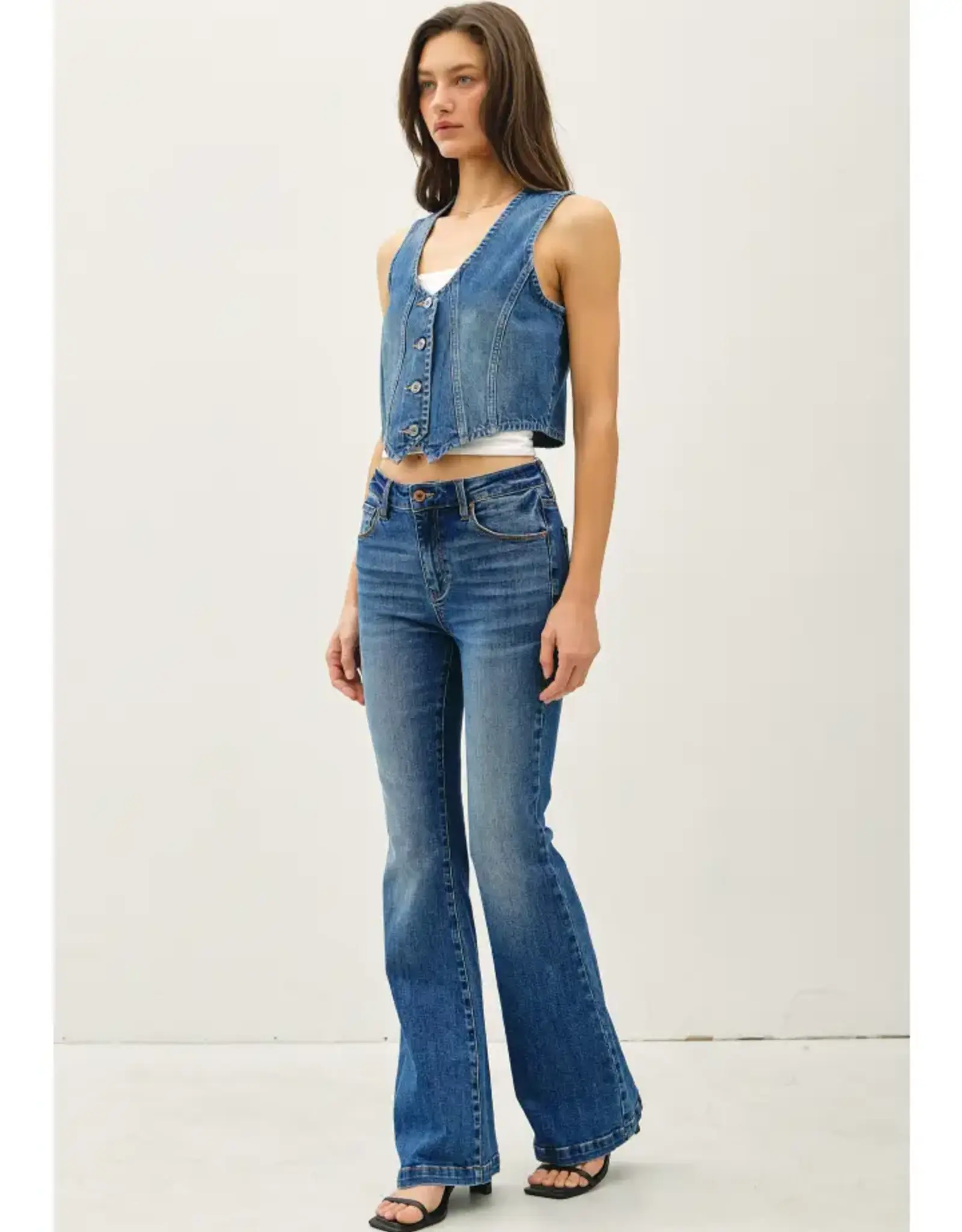 Classic Denim Button Up Vest