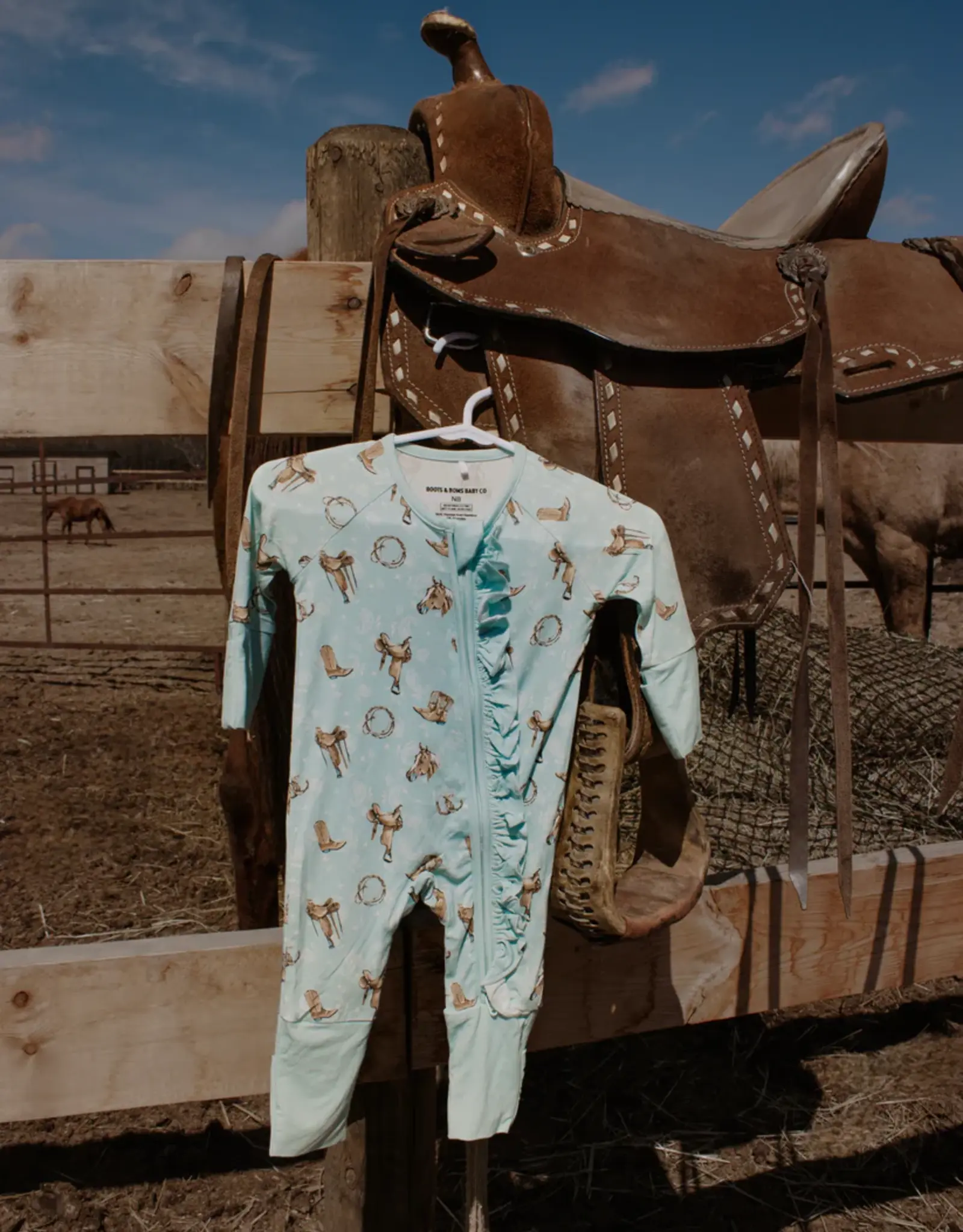 Boots & Bows Baby Co Paisley Pony Infant Sleeper
