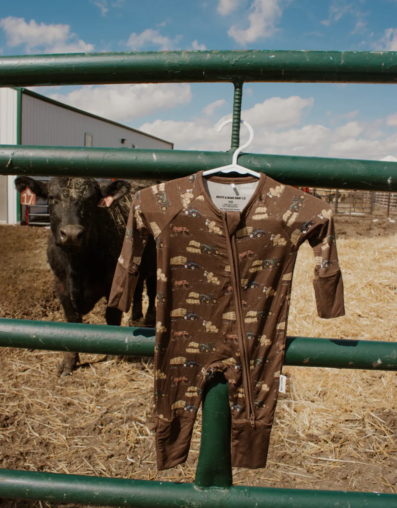 Boots & Bows Baby Co Little Farmhand Infant Sleeper