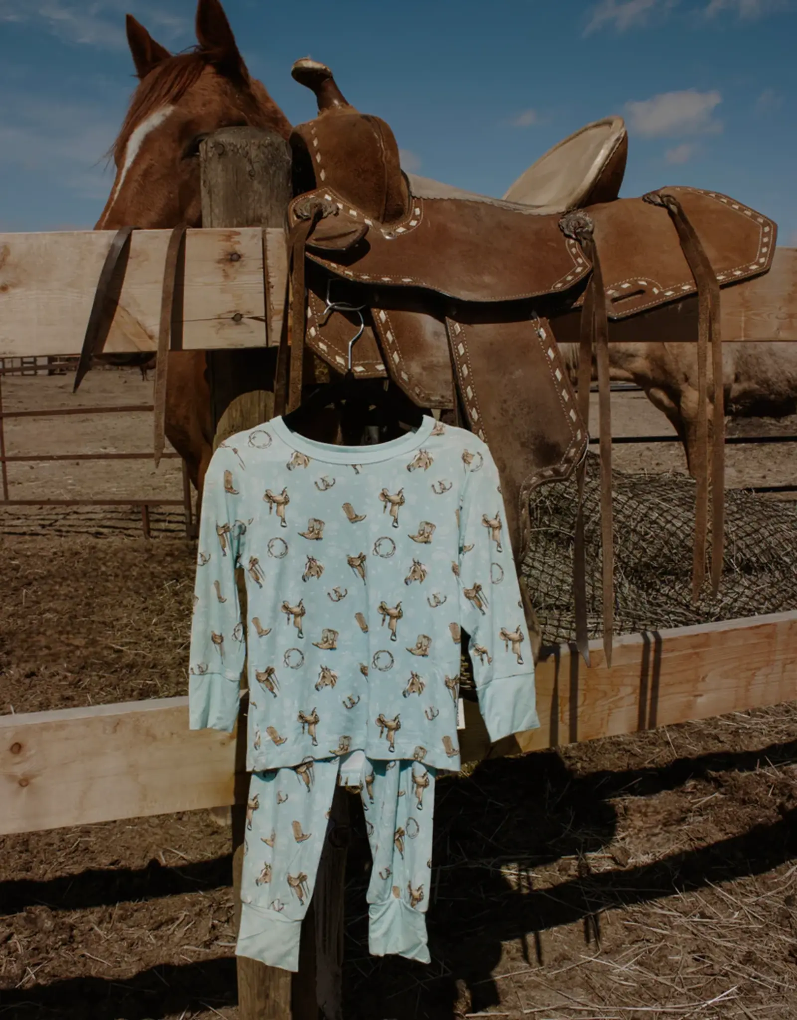 Boots & Bows Baby Co Paisley Pony Toddler Sleep Set