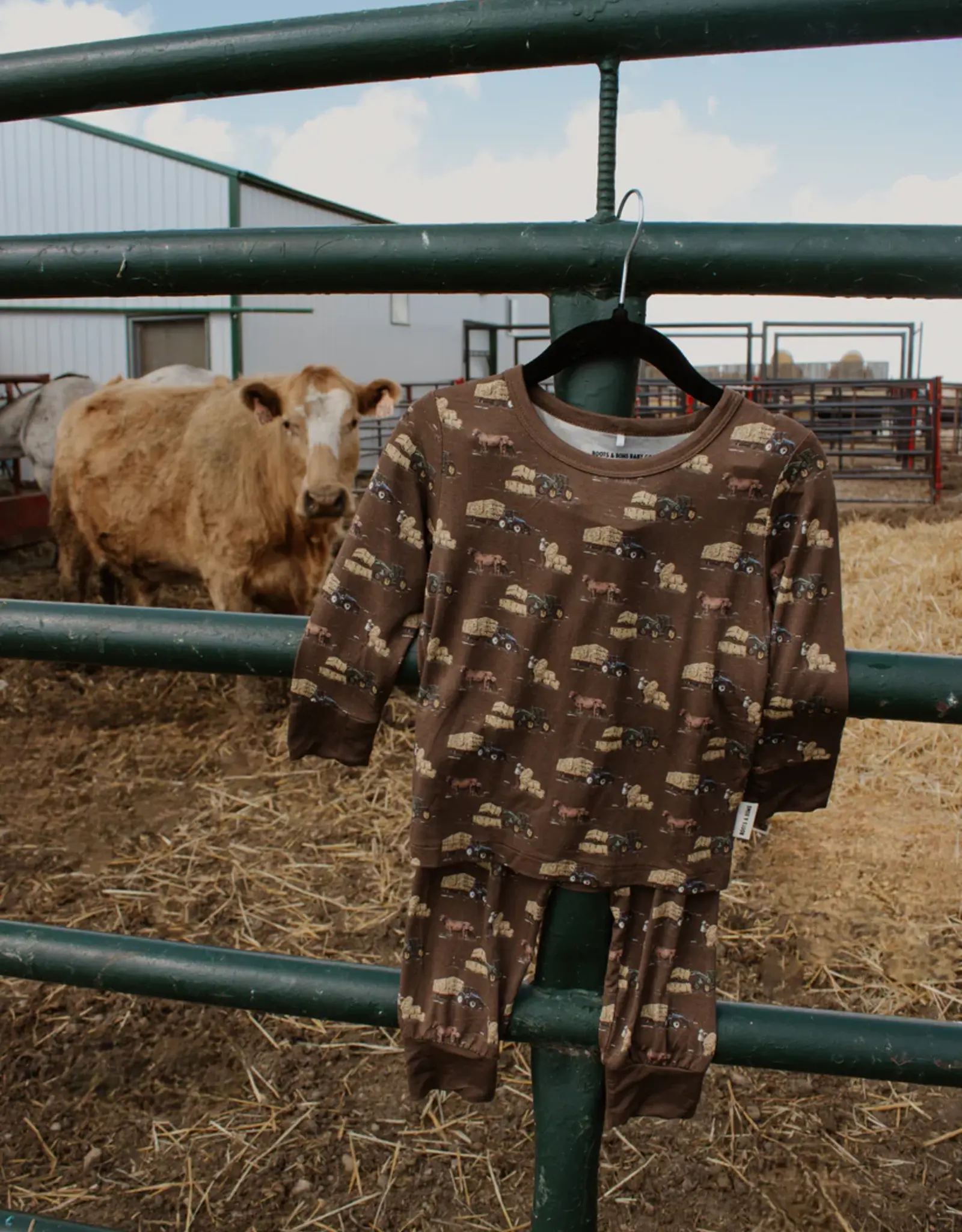 Boots & Bows Baby Co Little Farmhand Toddler Sleep Set