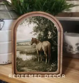 Redeemed Decor Arch Top Framed Art, Palomino