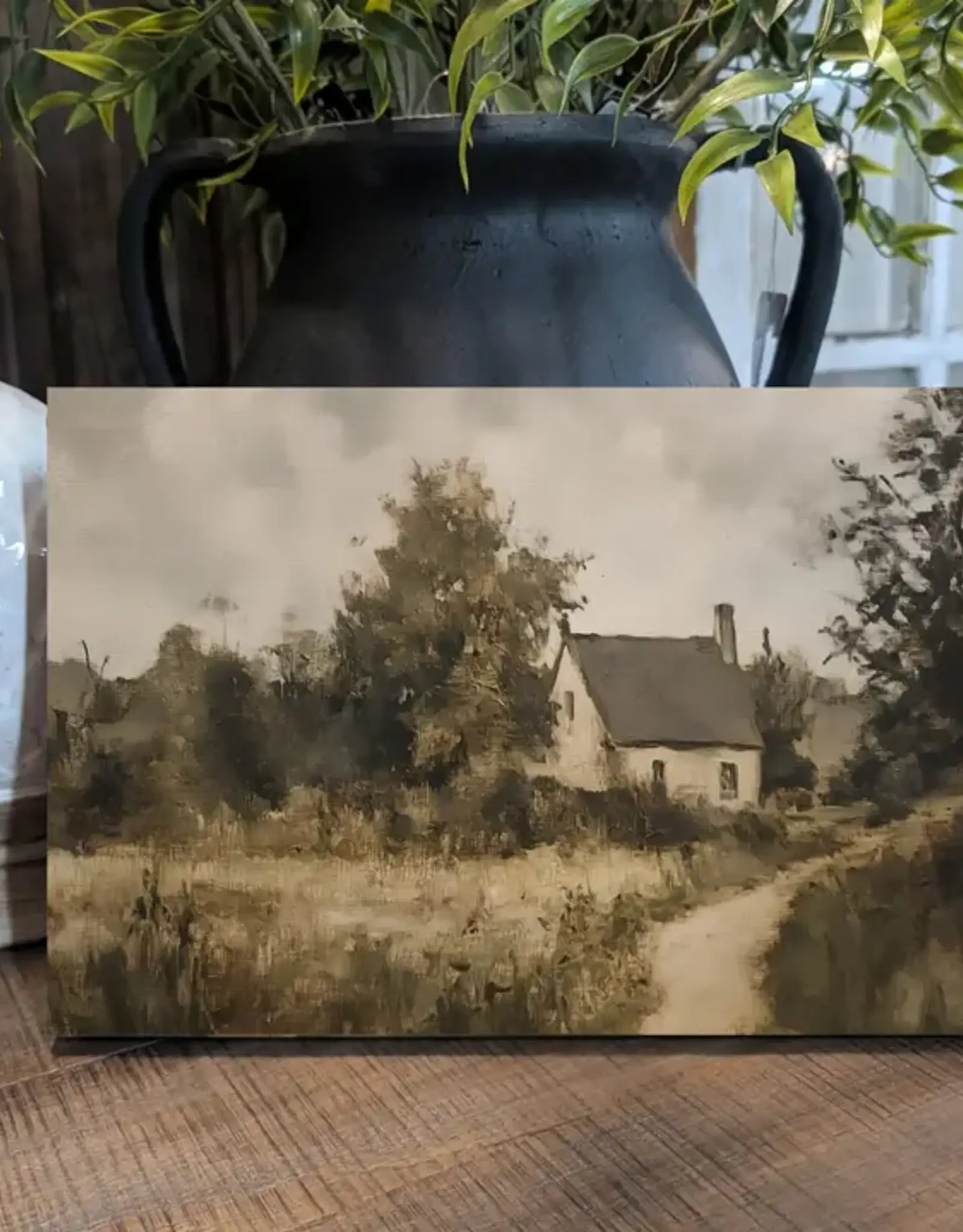 Redeemed Decor Mat Canvas Art 12x16, Cottage Landscape
