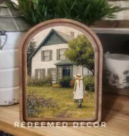 Redeemed Decor Arch Top Framed Art, Green Gables