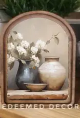 Redeemed Decor Arch Top Framed Art, Still Life 8x11"