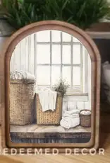 Redeemed Decor Arch Top Framed Art, Laundry Baskets 8x11"
