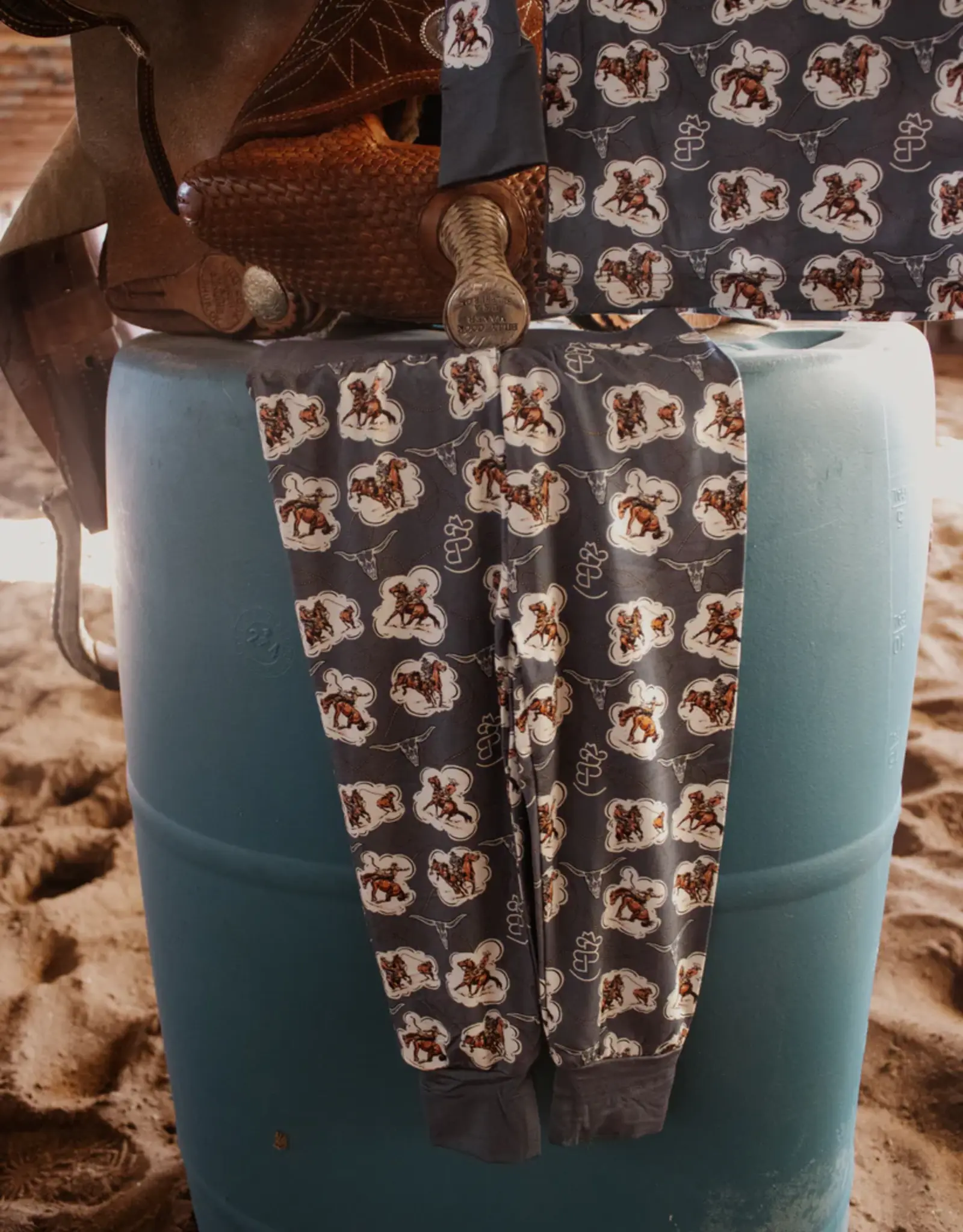 Boots & Bows Baby Co Denim Roped & Branded