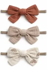 SpearmintLOVE Nylon Bows Set Of 3, Terra