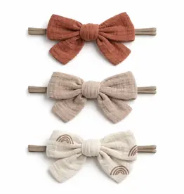 SpearmintLOVE Nylon Bows Set Of 3, Terra