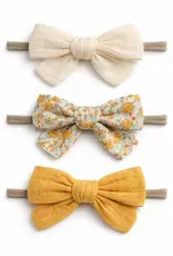 SpearmintLOVE Nylon Bows Set Of 3, Hazel