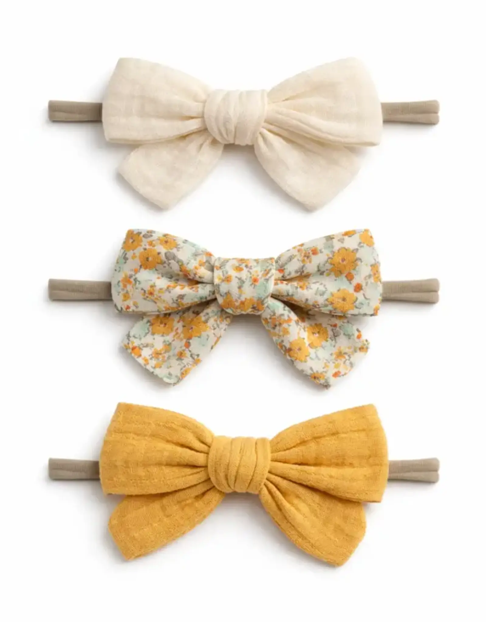 SpearmintLOVE Nylon Bows Set Of 3, Hazel