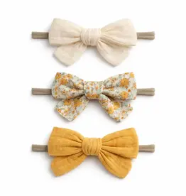 SpearmintLOVE Nylon Bows Set Of 3, Hazel