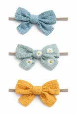 SpearmintLOVE Nylon Bows Set Of 3, Daisy
