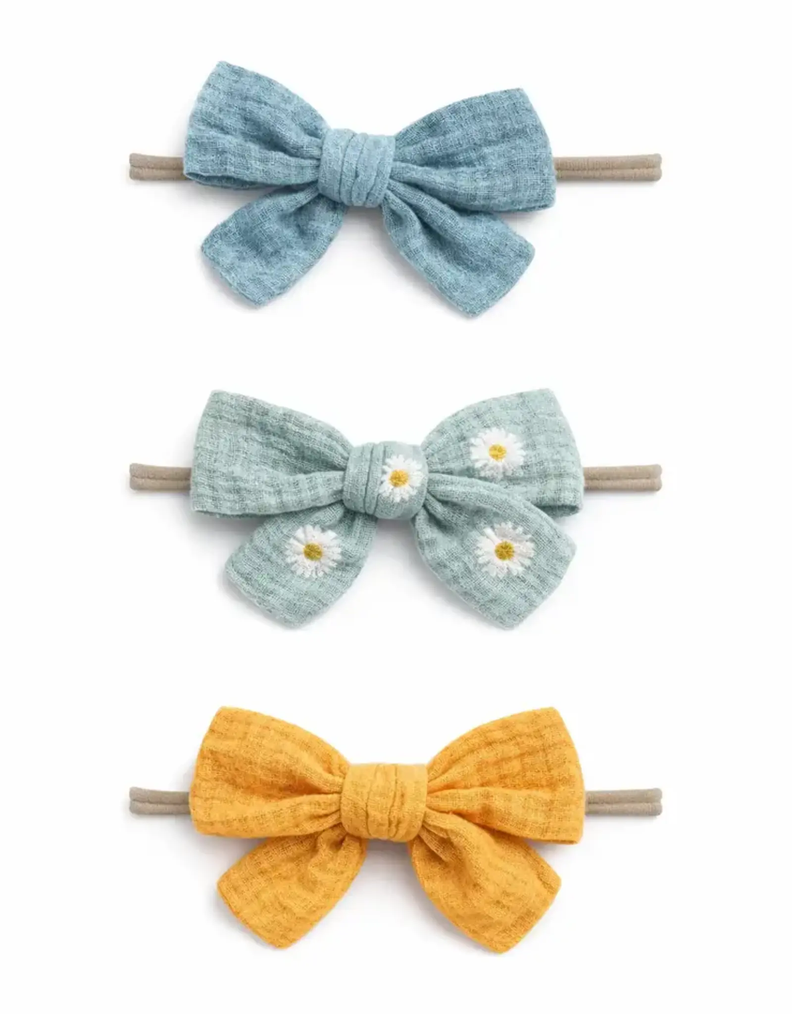 SpearmintLOVE Nylon Bows Set Of 3, Daisy