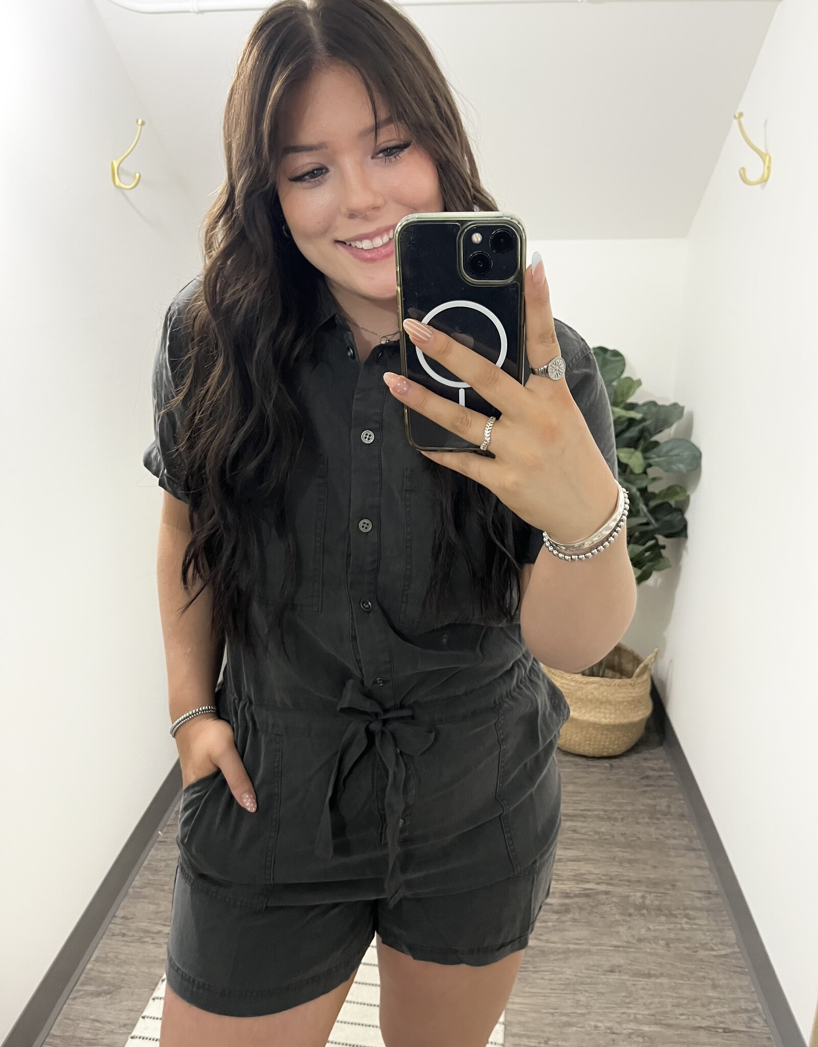 Button Up Tencel Romper