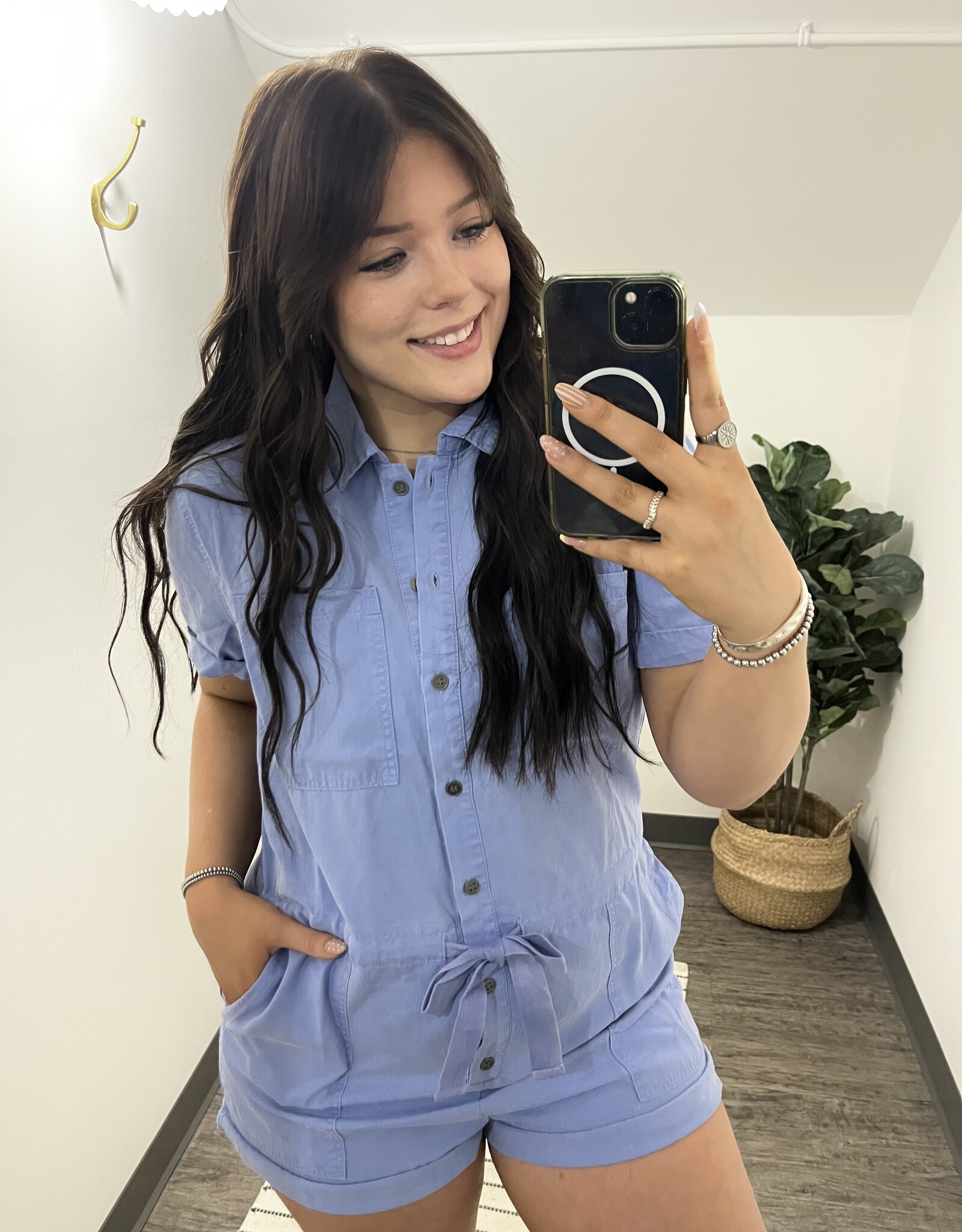 Button Up Tencel Romper