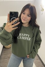 Strong N Free Embroidered Happy Camper Crewneck