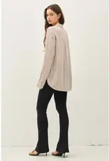 Linen Blend Stripe Boxy Shirt
