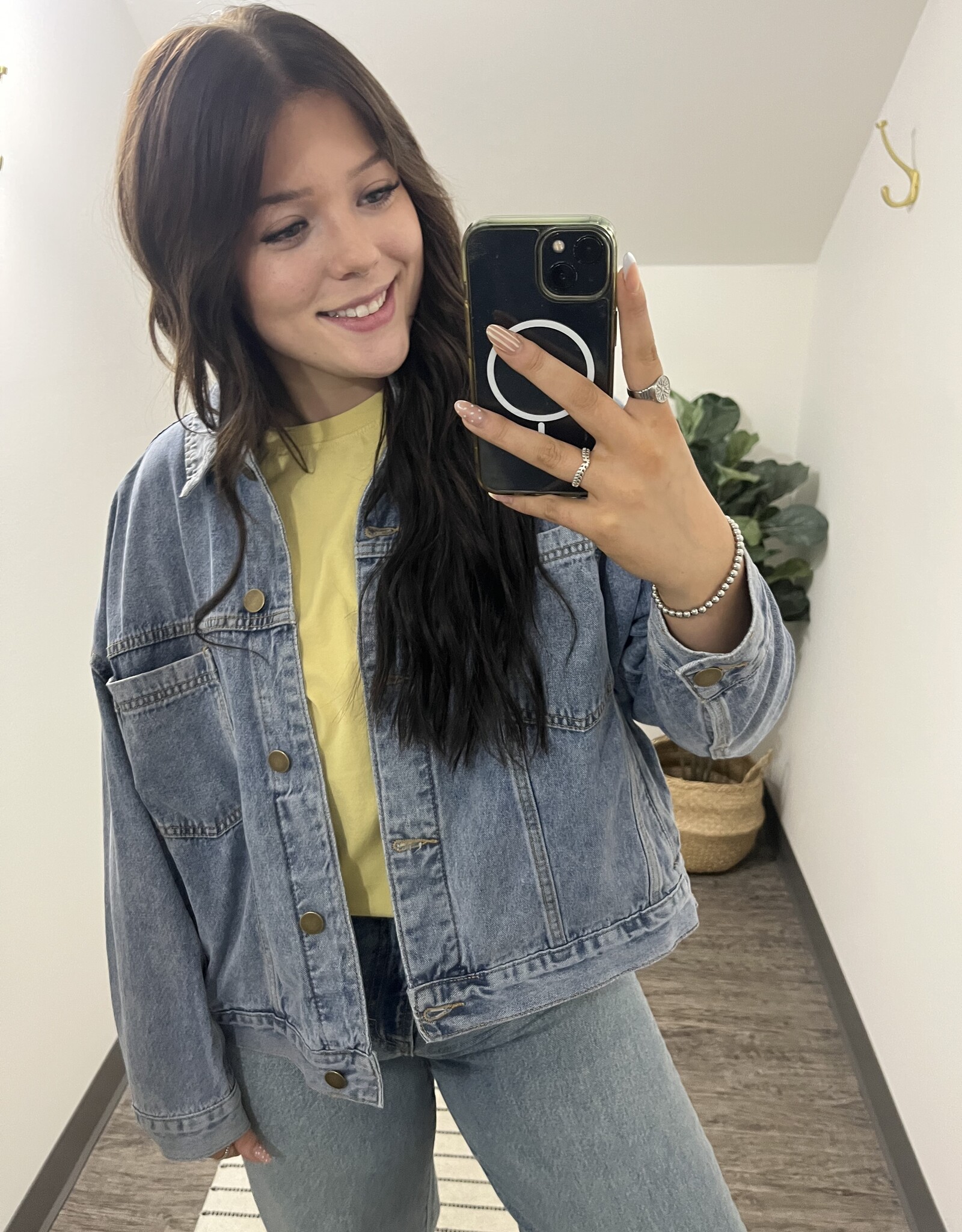 Mono B Boxy Denim Trucker Jacket