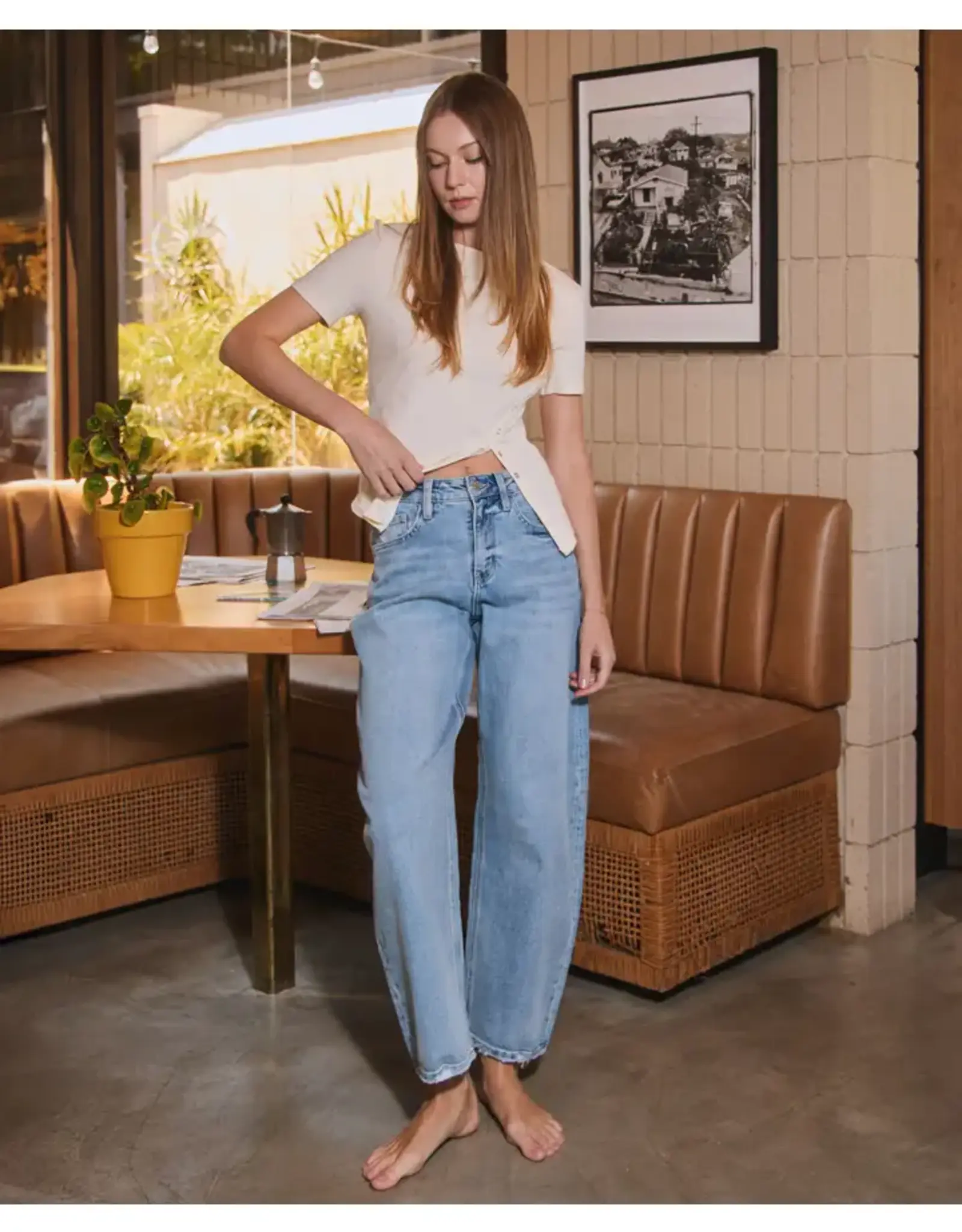 Vervet Super High Rise Barrel Leg Jeans