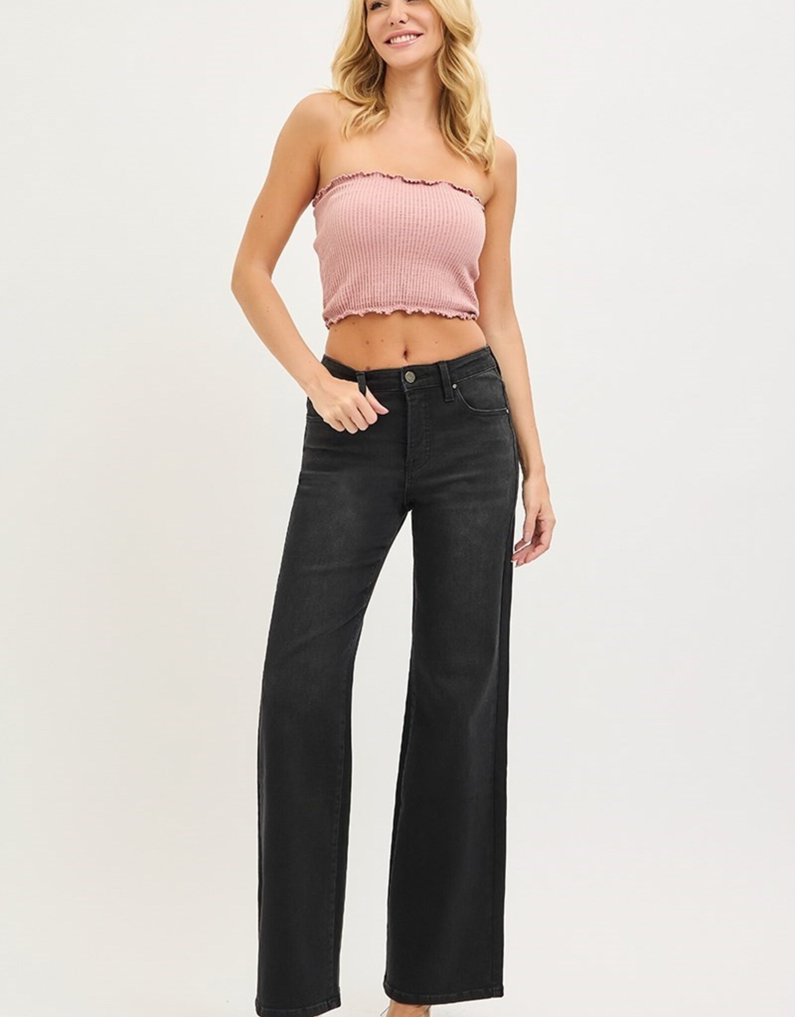 Risen Jeans Tummy Control High Rise Wide Leg Jeans