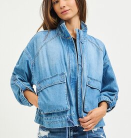 Risen Jeans Oversized Cargo Denim Jacket