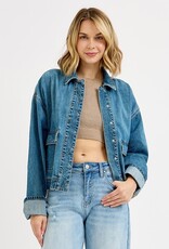 Risen Jeans Oversized Cargo Denim Jacket