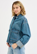 Risen Jeans Oversized Cargo Denim Jacket