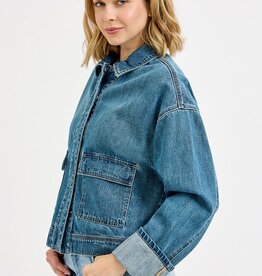 Risen Jeans Oversized Cargo Denim Jacket