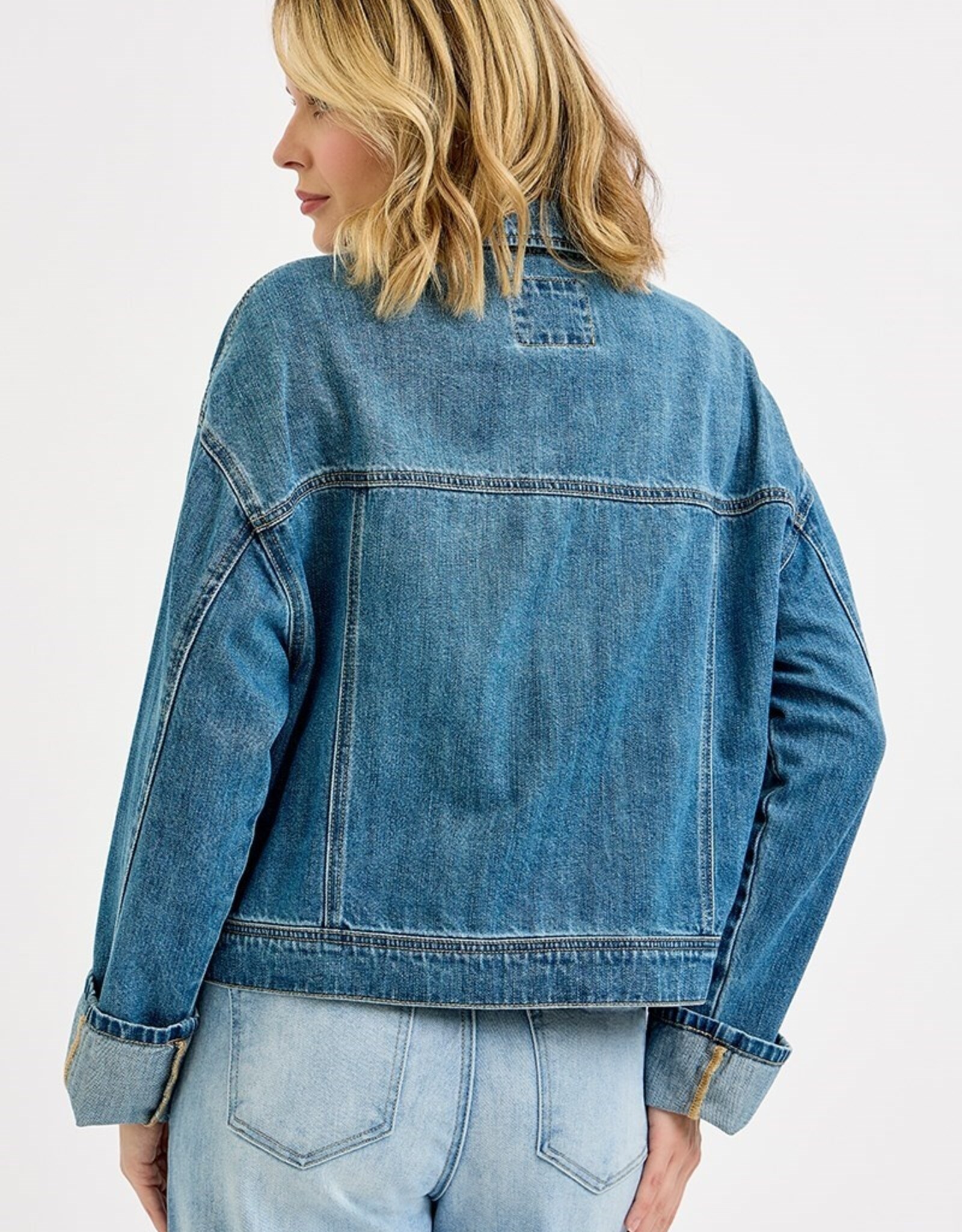 Risen Jeans Oversized Cargo Denim Jacket