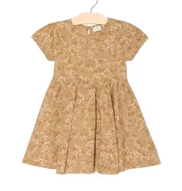 City Mouse Studio Twirl Short Sleeve Dress, Golden Garden