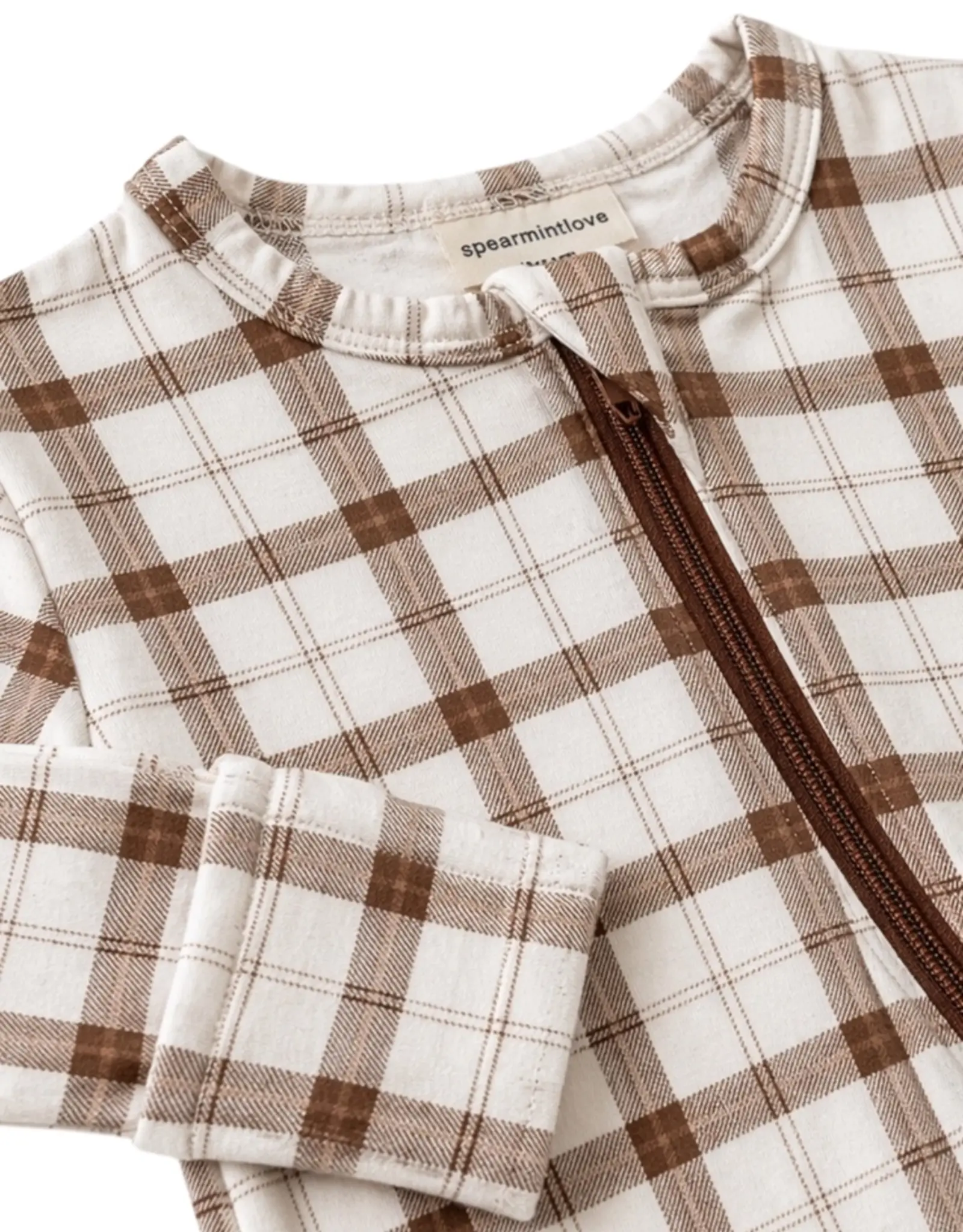 SpearmintLOVE 2-Way Zip Footie Homestead Plaid