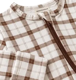 SpearmintLOVE 2-Way Zip Footie Homestead Plaid