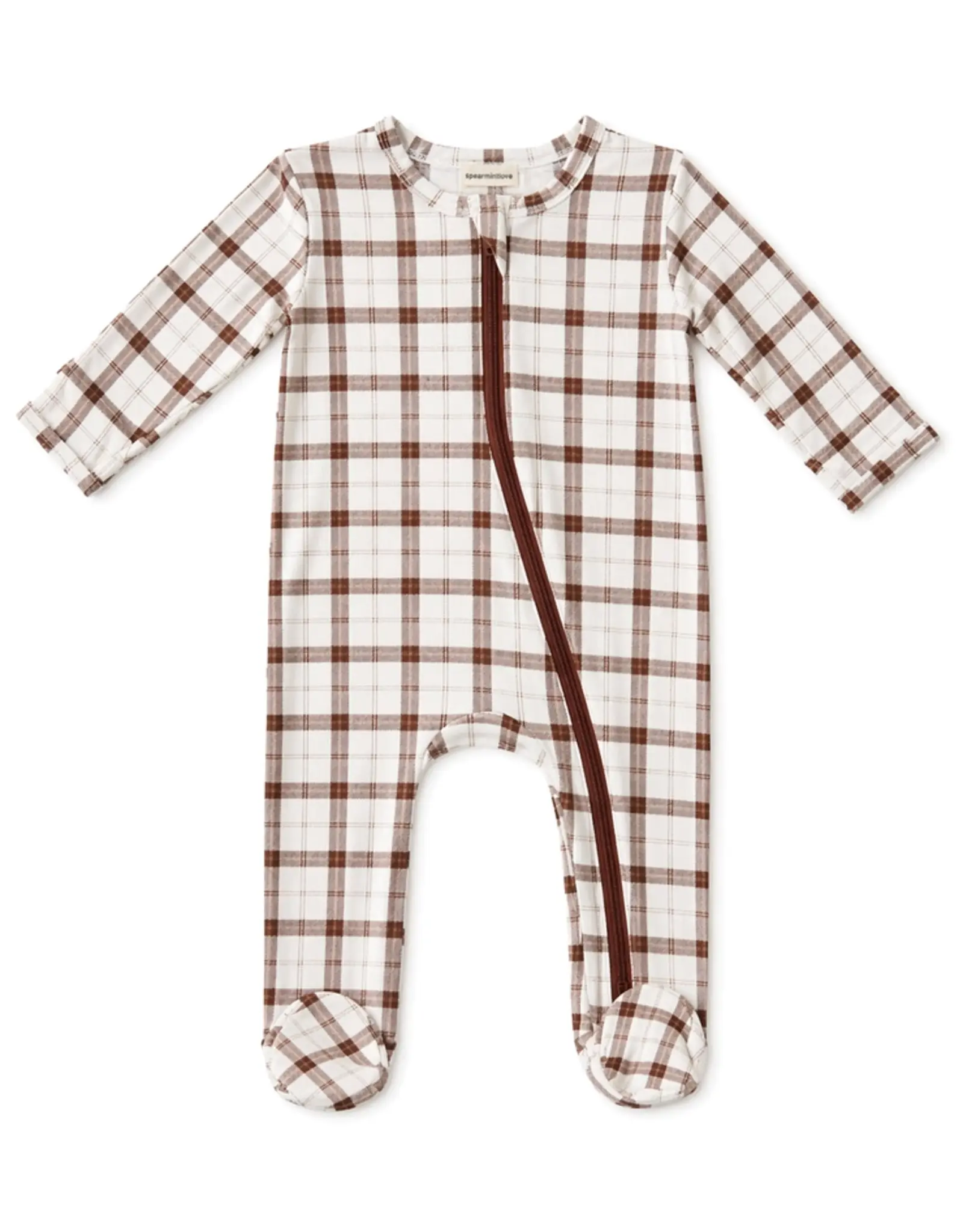 SpearmintLOVE 2-Way Zip Footie Homestead Plaid
