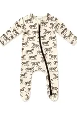 SpearmintLOVE 2-Way Zip Footie Wild Mustang