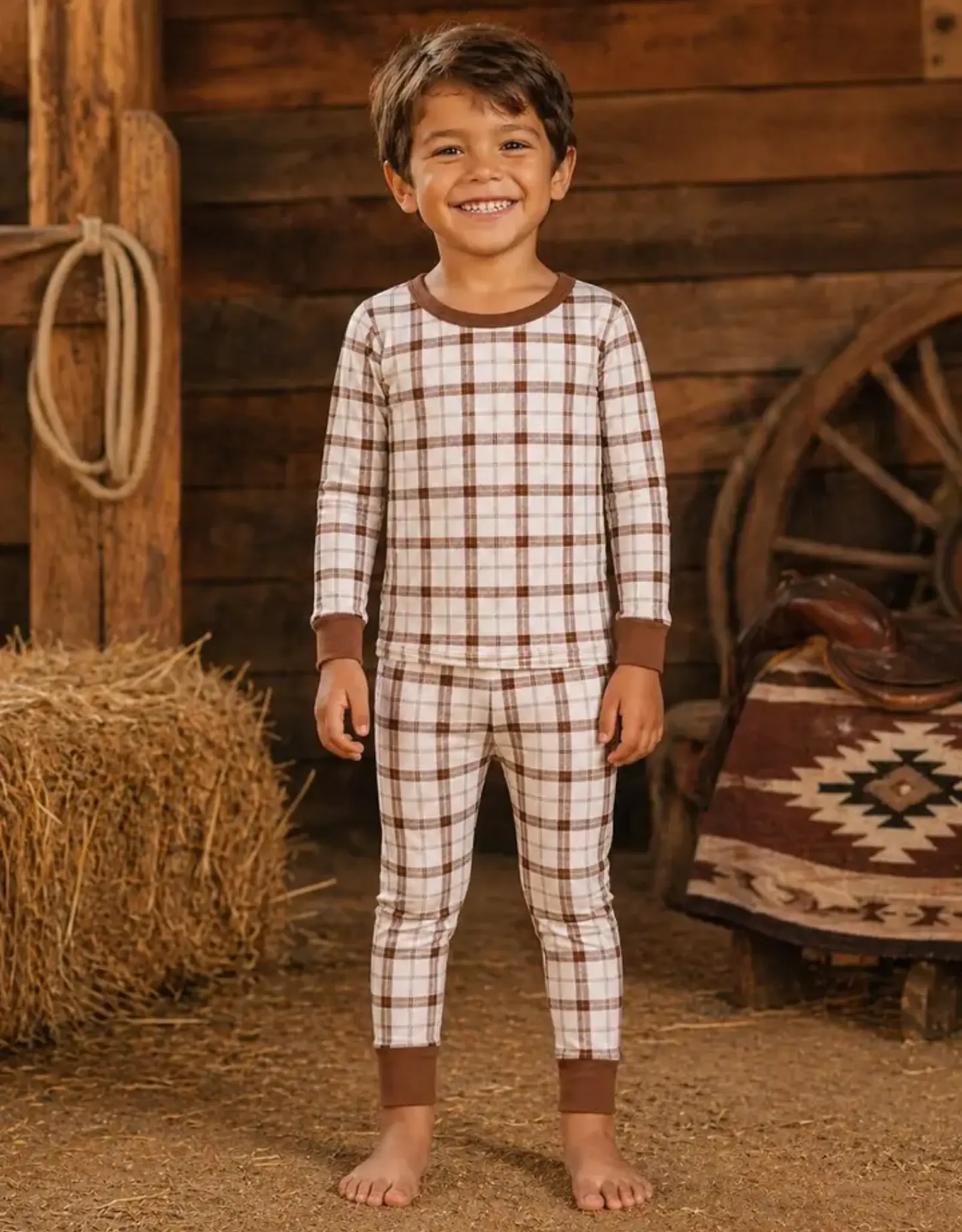 SpearmintLOVE Long Sleeve Set Homestead Plaid